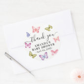 バタフライサンキューお気に入りクラシックラウンドシール ラウンドシール (封筒)