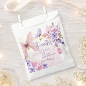 バタフライサンキューバイガール誕生日 フェイバーバッグ (クリップ留めされた状態)