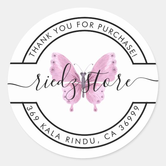 バタフライサンキュー購入 ラウンドシール (正面)