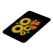 バタフライサンフラワーガーデン マグネット (左側)