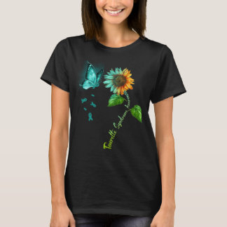 バタフライサンフラワートゥレット症候群認識度 Tシャツ