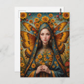 バタフライサンフラワーヌーン ポストカード (正面/裏面)