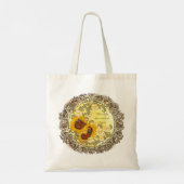 バタフライサンフラワーマムトートバッグ トートバッグ (裏面)