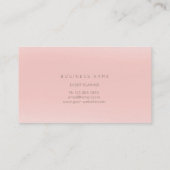 バタフライサークル金ゴールドフェイクピンクローズデリケート 名刺 (裏面)
