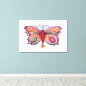 バタフライシガー絵画アンティーク広告ズ キャンバスプリント (インサイチュ (ウッドフロア))