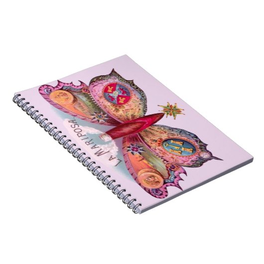 バタフライシガー絵画アンティーク広告ズ ノートブック (右側)