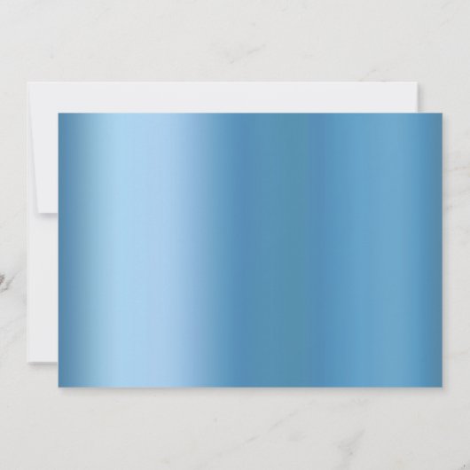 バタフライシック |ブルーシャインクラシックベビーシャワー 招待状 (裏面)