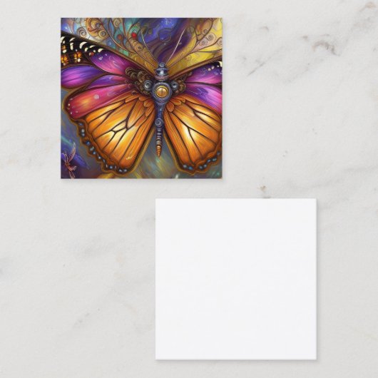 バタフライシネマティック絵画デジタル スクエア名刺 (正面/裏面)