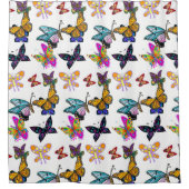 バタフライシャワーカーテン シャワーカーテン (正面)