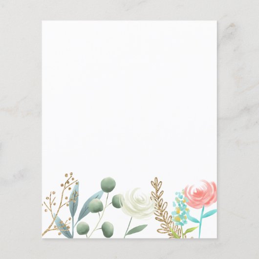 バタフライシャワーベビー予測及びアドバイスカード (裏面)