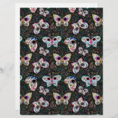 バタフライシュガースカルスクラップブック紙8.5 x 11 (正面/裏面)