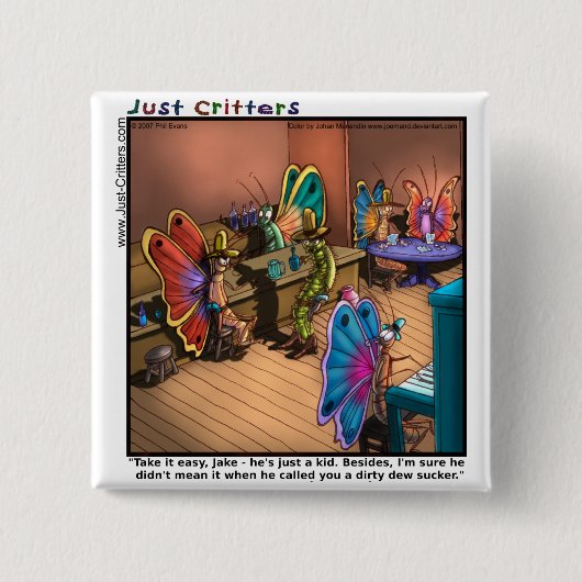 バタフライショーダウン 缶バッジ (正面)