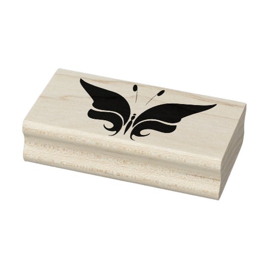バタフライシルエットアートスタンプ ラバースタンプ (スタンプ)
