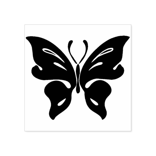 バタフライシルエットアートスタンプ ラバースタンプ (インプリント)