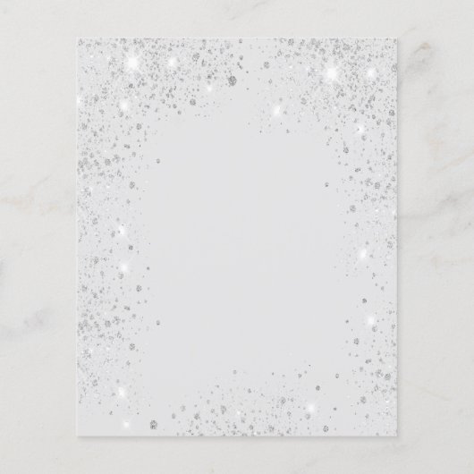 バタフライシルバー結婚グリッターの予算案 チラシ (裏面)