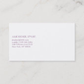 バタフライシルヒュッテビジネスカード 名刺 (裏面)