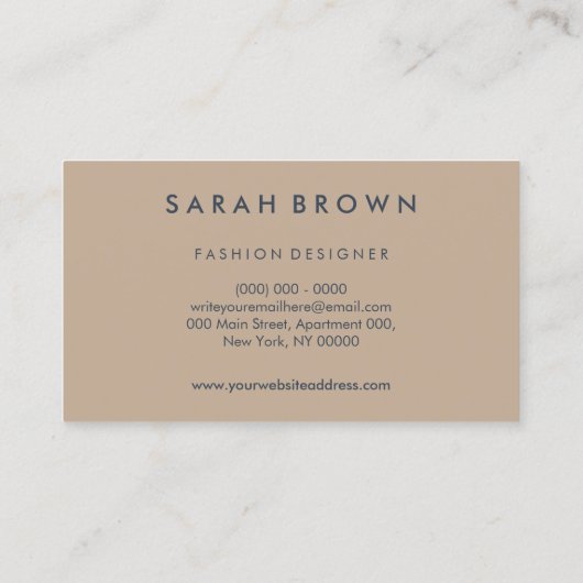 バタフライシンプルロゴ海軍 名刺 (裏面)