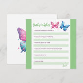 バタフライジェンダーがパーティーベビーの希望を明らかにする 招待状 (正面/裏面)