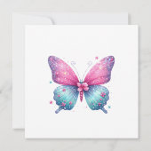 バタフライジェンダーがパーティーベビーの希望を明らかにする 招待状 (裏面)