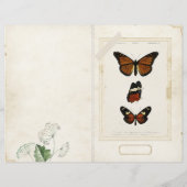 バタフライジャンクジャーナルページの前面/背面ヴィンテージ (裏面)