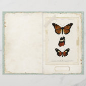 バタフライジャンクジャーナルページの前面/背面ヴィンテージ (裏面)