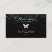 バタフライジュエルフェイクパステルグリッター 名刺 (裏面)