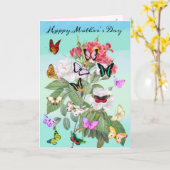 バタフライジョイ母の日 カード (黄色い花)