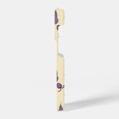 バタフライジョイinクリームiPhone 14 Proケースモノグラム iPhoneケース (左側面)