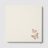 バタフライスイートパレットベビーシャワーバラ金ゴールド ゲストブック (裏面)