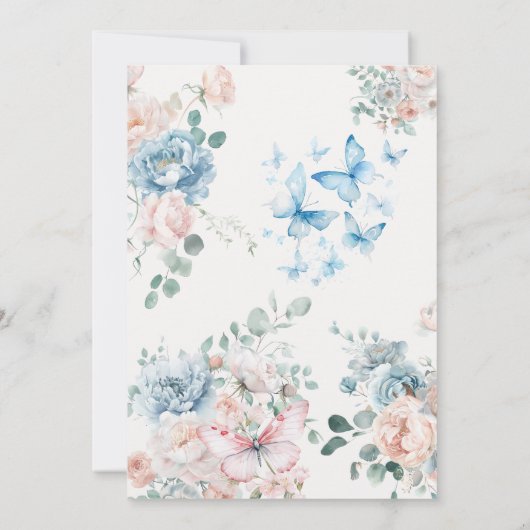 バタフライスウィート16バーデイ 招待状 (裏面)