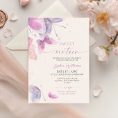 バタフライスウィート16誕生日招待状 招待状