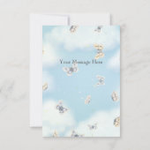 バタフライスウォームインドリーミーブルースカイカスタム サンキューカード (裏面)