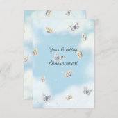 バタフライスウォームインドリーミーブルースカイカスタム サンキューカード (正面/裏面)