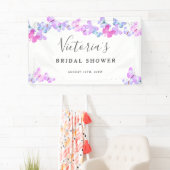 バタフライスカイかわいらしチョウブライダルシャワー 横断幕 (インサイチュ)