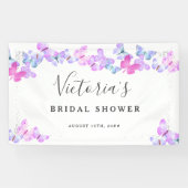 バタフライスカイかわいらしチョウブライダルシャワー 横断幕 (横)