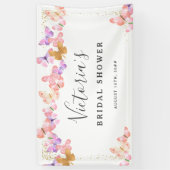 バタフライスカイエレガントチョウブライダルシャワー 横断幕 (縦)