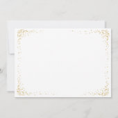 バタフライスカイコーラル金ゴールド紙吹雪スウィート16 招待状 (裏面)