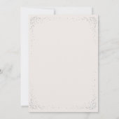 バタフライスカイピンクシルバー紙吹雪ベビーシャワー 招待状 (裏面)