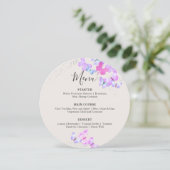 バタフライスカイピンクシルバー紙吹雪ラウンド メニュー (スタンド正面)