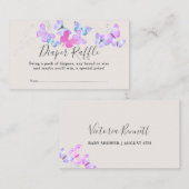 バタフライスカイピンク蝶おむつラッフル エンクロージャーカード (正面/裏面)