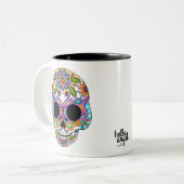 バタフライスカルマグ ツートーンマグカップ (正面左)