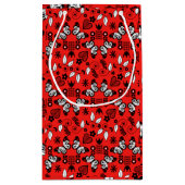 バタフライスカンジナビアフォークアート スモールペーパーバッグ (裏面)