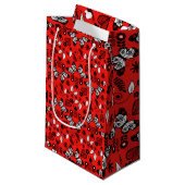 バタフライスカンジナビアフォークアート スモールペーパーバッグ (正面アングル)