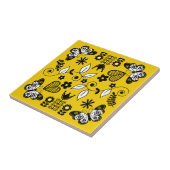 バタフライスカンジナビアフォークアート タイル (側面)