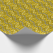 バタフライスカンジナビアフォークアート ラッピングペーパー (角)