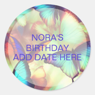 バタフライスクラップブック作りシール ラウンドシール