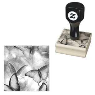 バタフライスクラップブック作りスタンプ ラバースタンプ