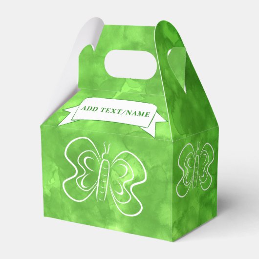 バタフライスケッチカスタムグリーンウォーター色 フェイバーボックス (正面サイド)