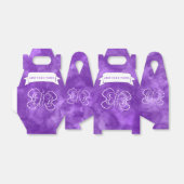 バタフライスケッチカスタム紫色の水色 フェイバーボックス (折り畳みなし)