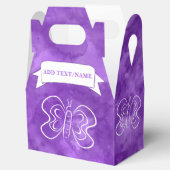 バタフライスケッチカスタム紫色の水色 フェイバーボックス (オープン)